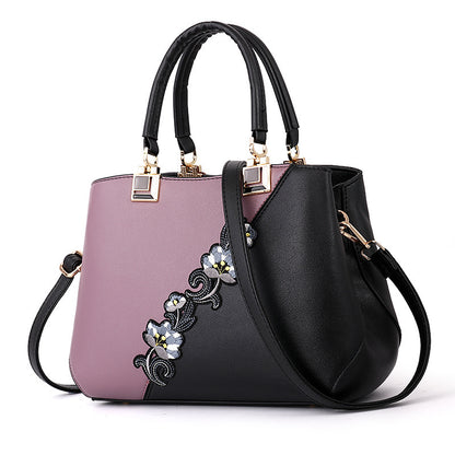 Contrasting color ladies bag handbag