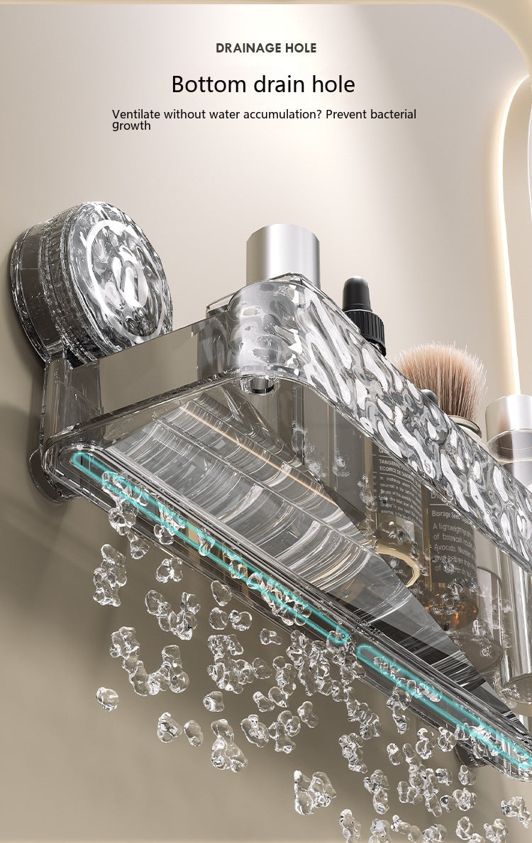 Bathroom Suction Plastic Storage Rack