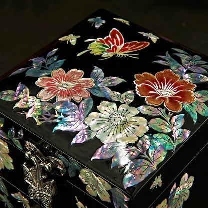 Mother-of-pearl Lacquer Wooden Jewellery Box