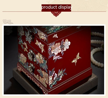 Mother-of-pearl Lacquer Wooden Jewellery Box