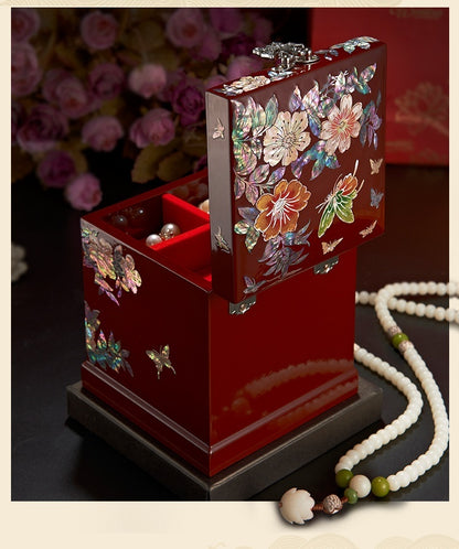 Mother-of-pearl Lacquer Wooden Jewellery Box