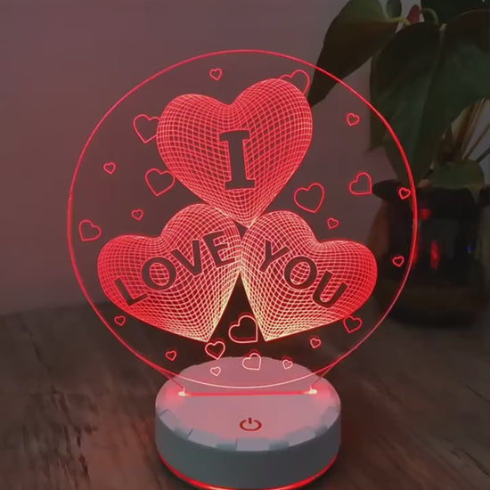 3D Acrylic LED Night Lamp – USB Neon Sign Decor