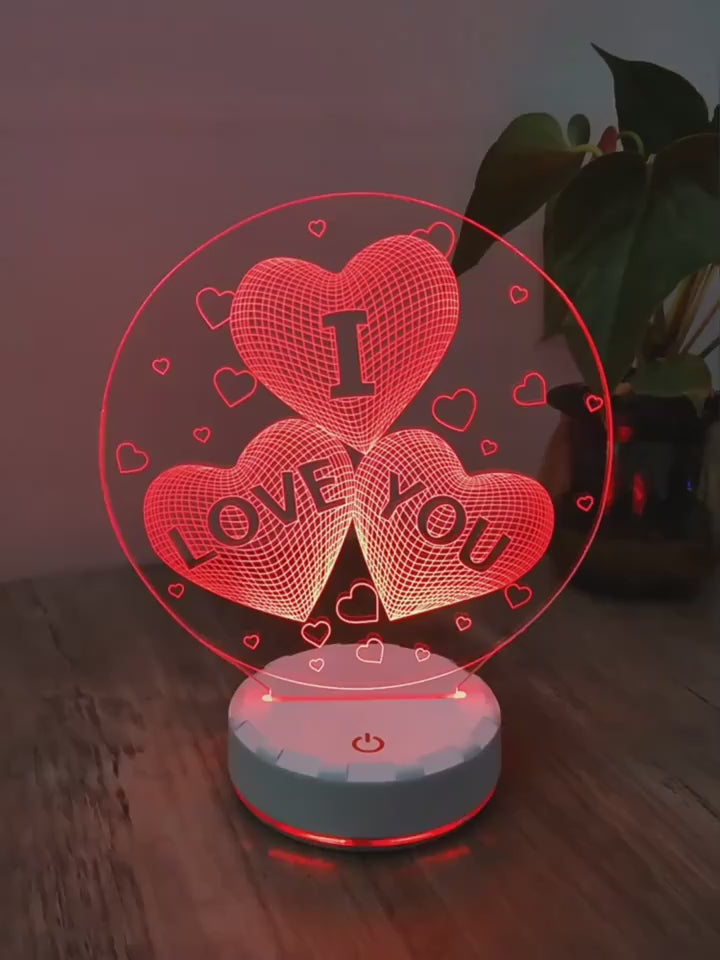 3D Acrylic LED Night Lamp – USB Neon Sign Decor